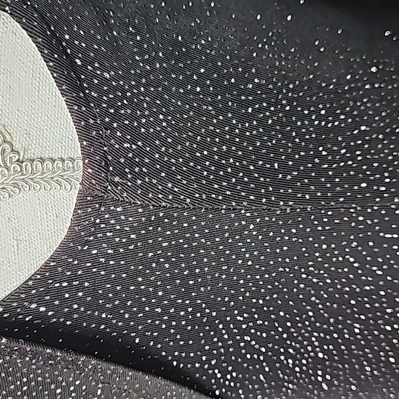 VINTAGE NIGHT WAY BLACK GLITTER SLEEVELESS DRAPED NECK LONG EVENING DRESS - Picture 11 of 13